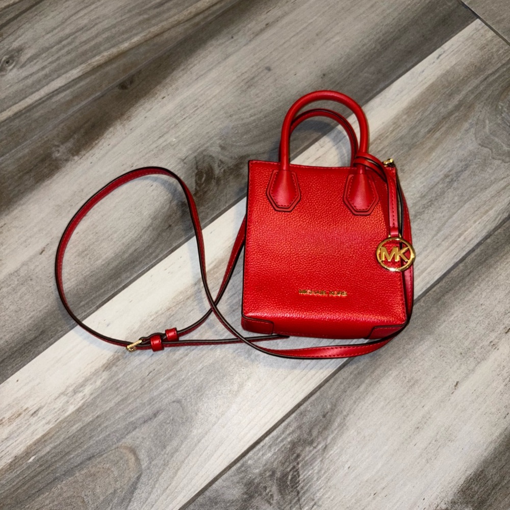 Michael Kors Red Leather Handbag